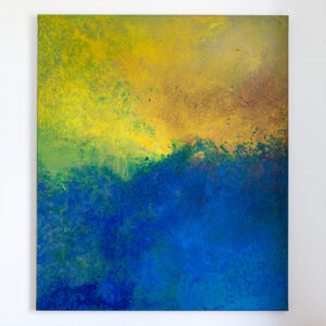 Schilderij Blue & Yellow Landscape van Liesbeth Spruyt